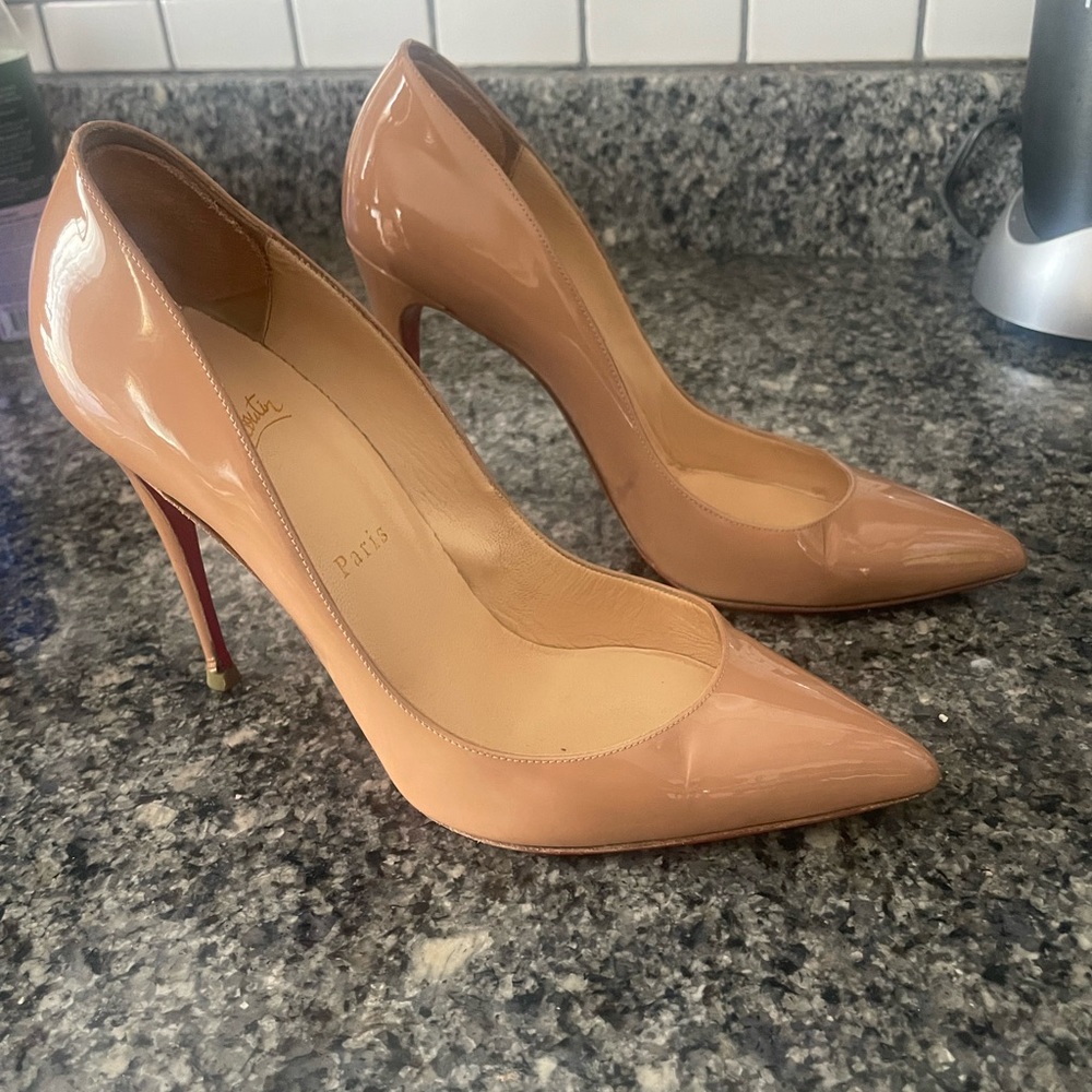 Christian Louboutin Pigalle Nude Heels 100mm